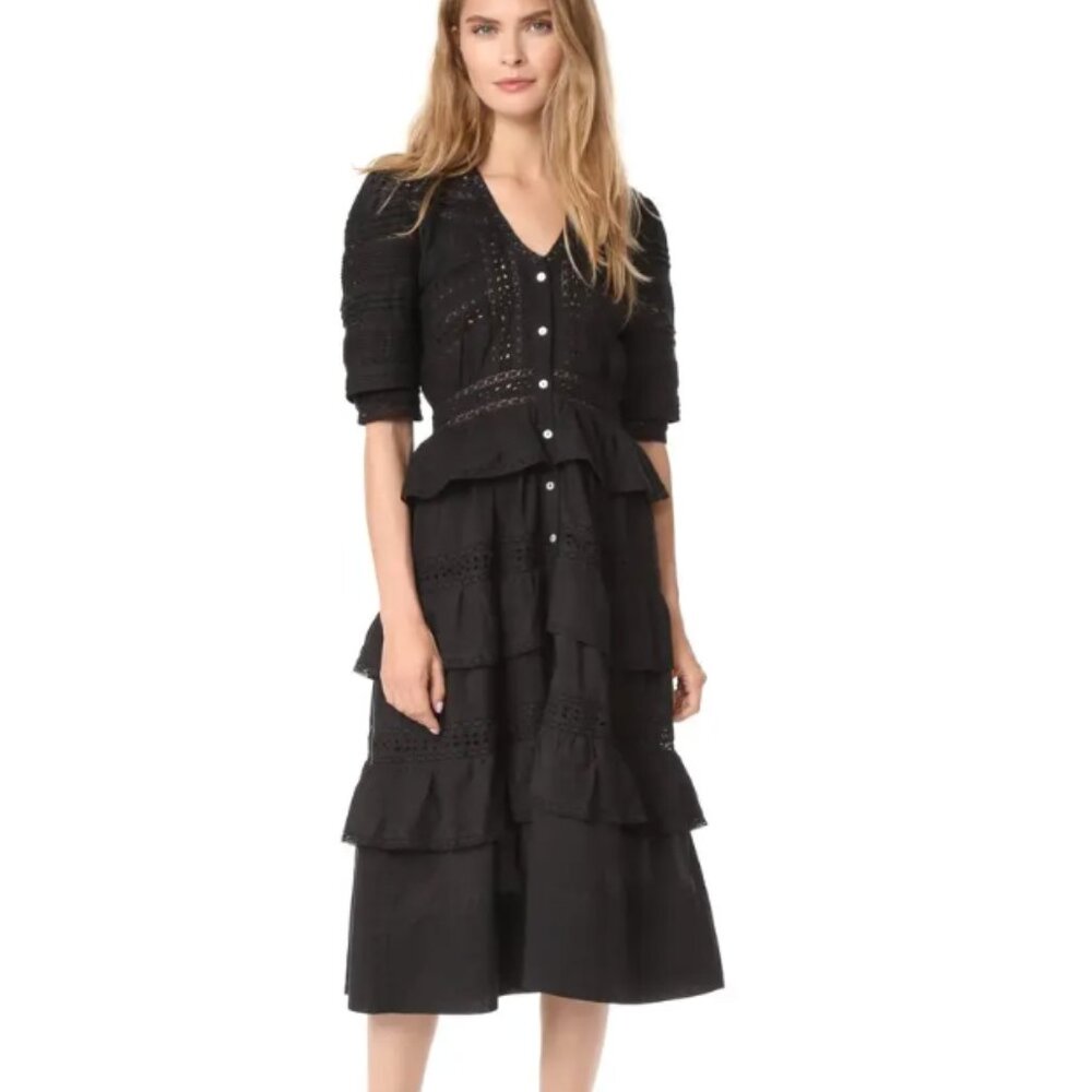 Loveshackfancy Rebecca Dress - Black